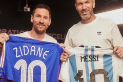 梅西与齐达内交换签名球衣 齐达内遗憾没和梅西踢球