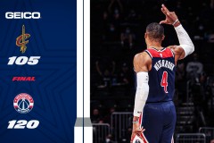 奇才120-105轻取骑士 威少21+12+17率队取胜