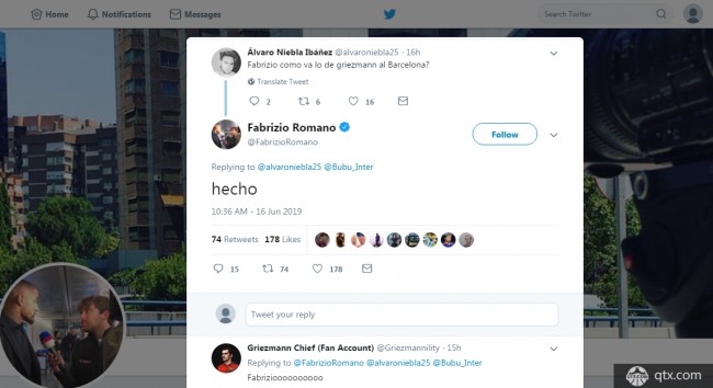 格里兹曼确定加盟巴萨