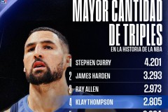 克莱命中生涯第2805记三分 独居三分榜历史第四