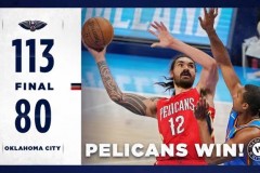 鹈鹕客场113-80大胜雷霆  亚当斯两双弑旧主