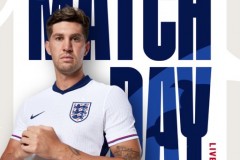 英格兰队发布对阵塞尔维亚海报 曼城后卫斯通斯单人出镜