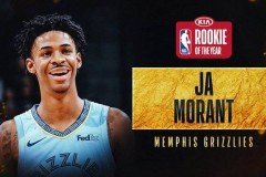 莫兰特当选本赛季最佳新秀