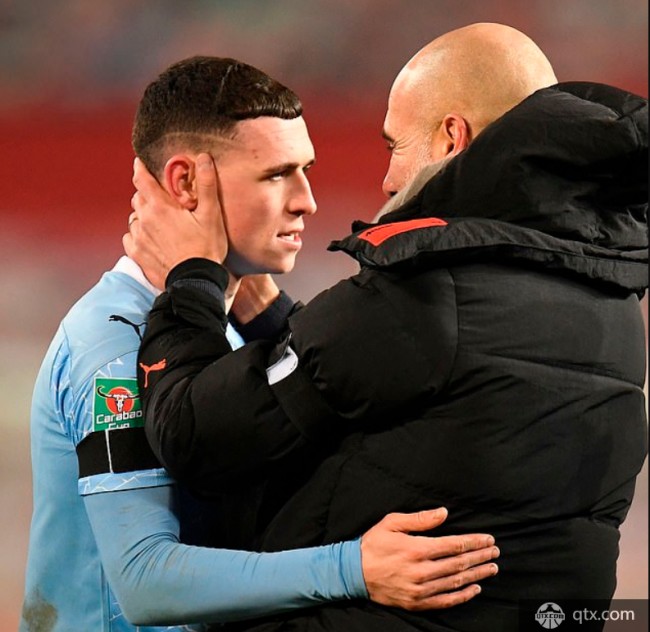 瓜迪奥拉对福登赞赏有加