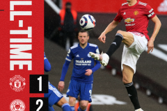 英超莱斯特城2-1击败曼联送曼城提前夺冠 青木破门难救主