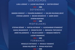 塞尔维亚最新一期国家队大名单 弗拉霍维奇、米特罗维奇领衔