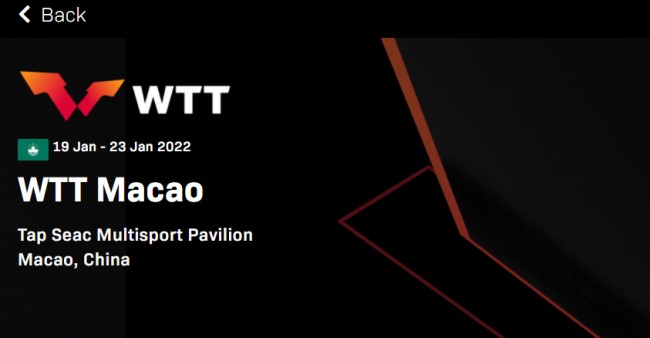 wtt澳门冠军赛20日赛程