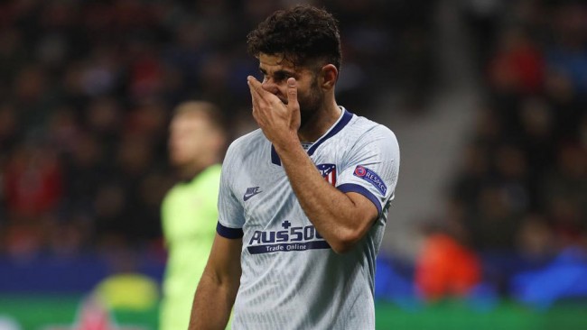 科斯塔将缺阵数场比赛