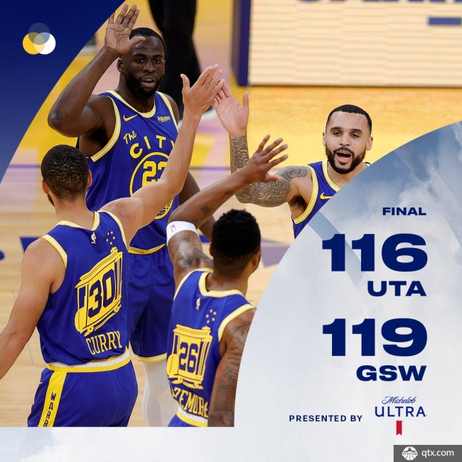 勇士119-116险胜爵士