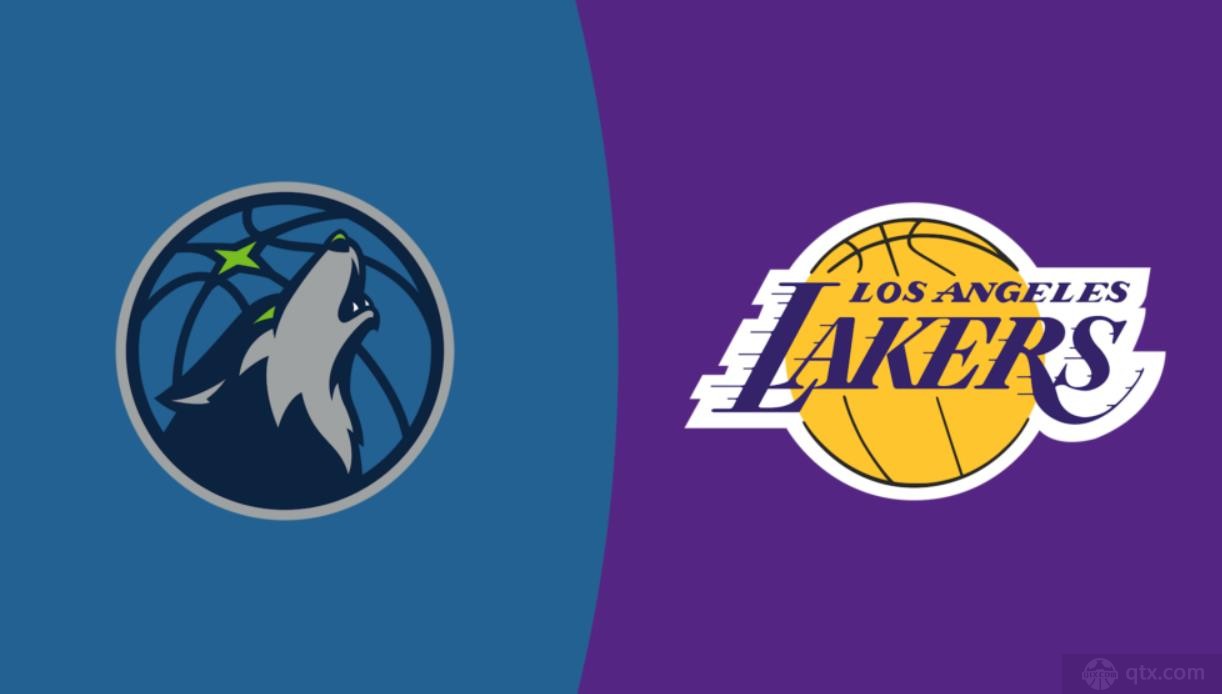 nba常规赛湖人128-110大胜森林狼