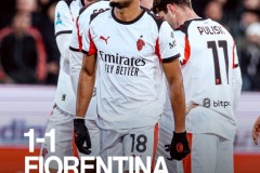 意甲佛罗伦萨1-1AC米兰 科穆佐头球破僵 恩昆库扳平比分