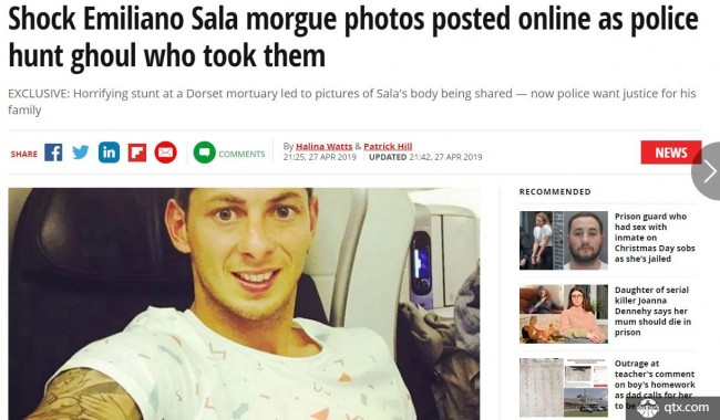 萨拉遗体照片泄露
