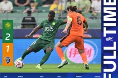 中超北京国安2-1云南玉昆 法比奥破门张稀哲点射建功