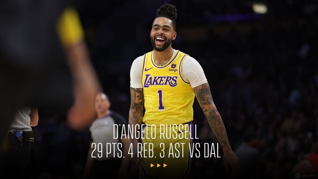 拉塞尔对阵独行侠表现出色