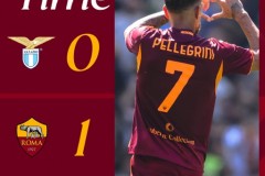 意甲拉齐奥0-1罗马 佩莱格里尼破门制胜 贝拉亚内、贡多齐染红