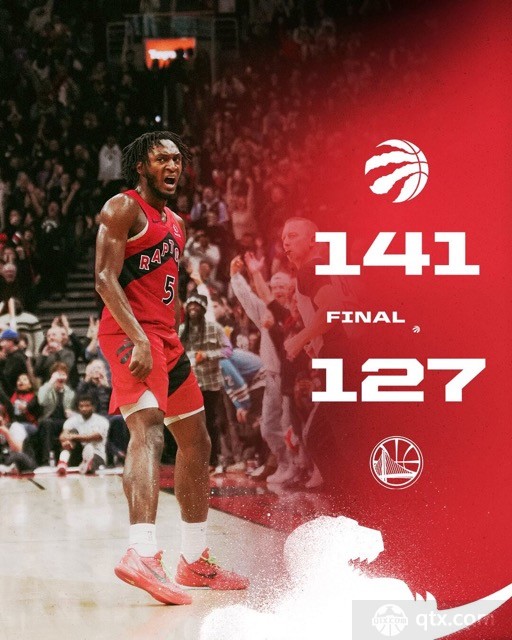 勇士加时客场127-141不敌猛龙