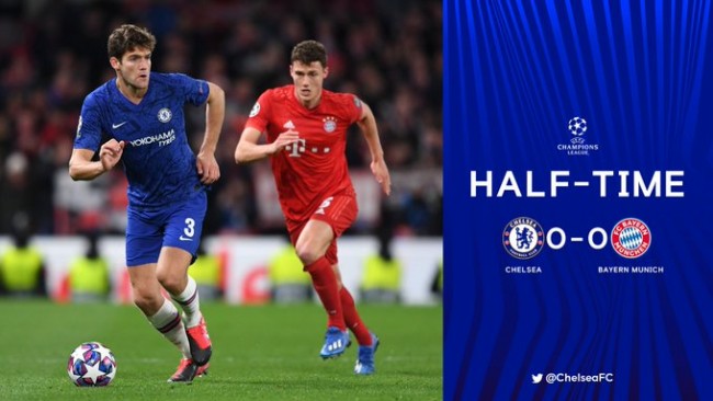  半场比分：切尔西0-0 拜仁