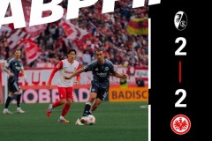 德甲弗赖堡2-2法兰克福 伯卡特梅开二度 格里福任意球破门