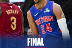 NBA常规赛活塞客场114-110力克骑士 坎宁安27+6+7 米切尔空砍30分