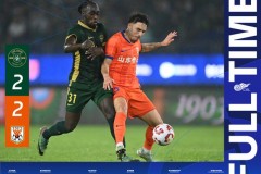 中超浙江队2-2山东泰山 克雷桑、卡列洛破门 黄政宇建功