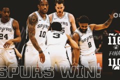 马刺116-110力克骑士迎三连胜 约翰逊23+21