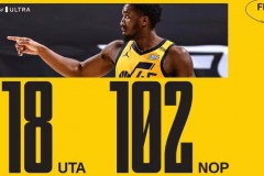 米切尔28+7+4 锡安空砍32+5+3 爵士主场力克鹈鹕