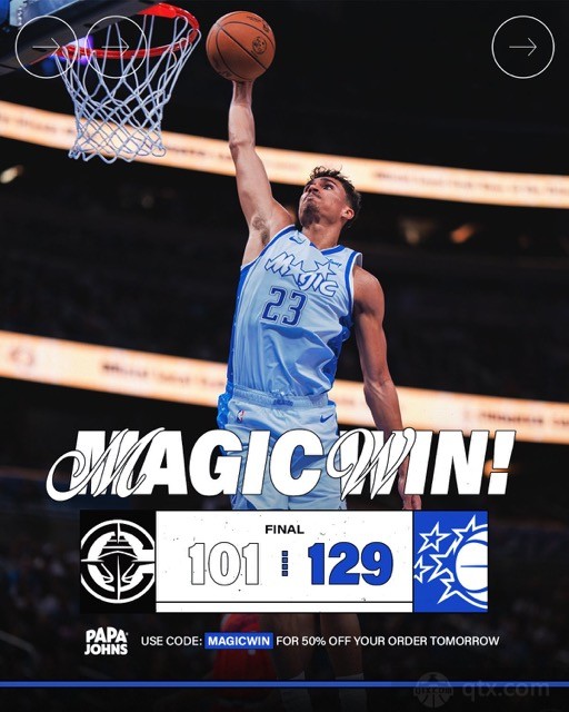 快船客场101-129惨败魔术