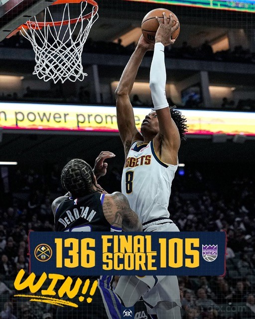 掘金客场136-105大胜国王