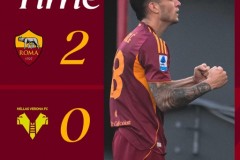 意甲罗马2-0维罗纳 多夫比克头球破门 苏莱建功