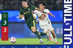 中超浙江队3-3成都蓉城 罗慕洛双响 亚戈读秒绝平