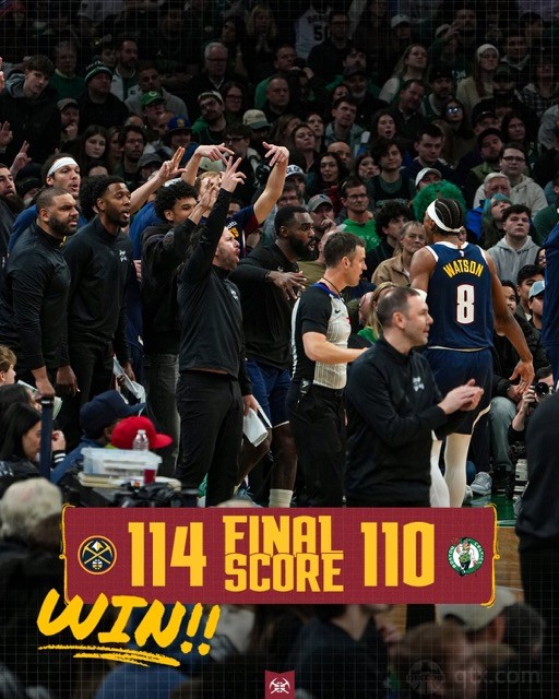 掘金客场114-110险胜凯尔特人