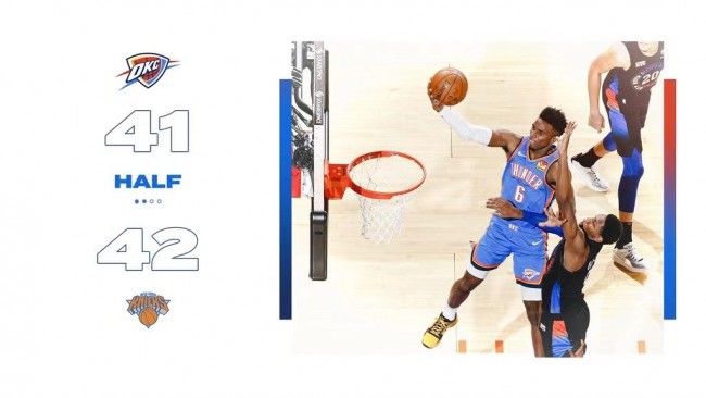 尼克斯VS雷霆上半场