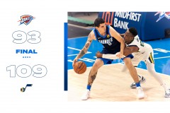 爵士109-93大胜雷霆 戈贝尔16+18率队轻取雷霆