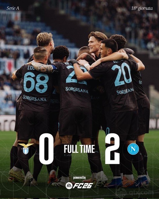 拉齐奥0-2那不勒斯