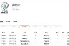 U23亚洲杯8强对阵赛程图表 U23国足8强战比赛时间