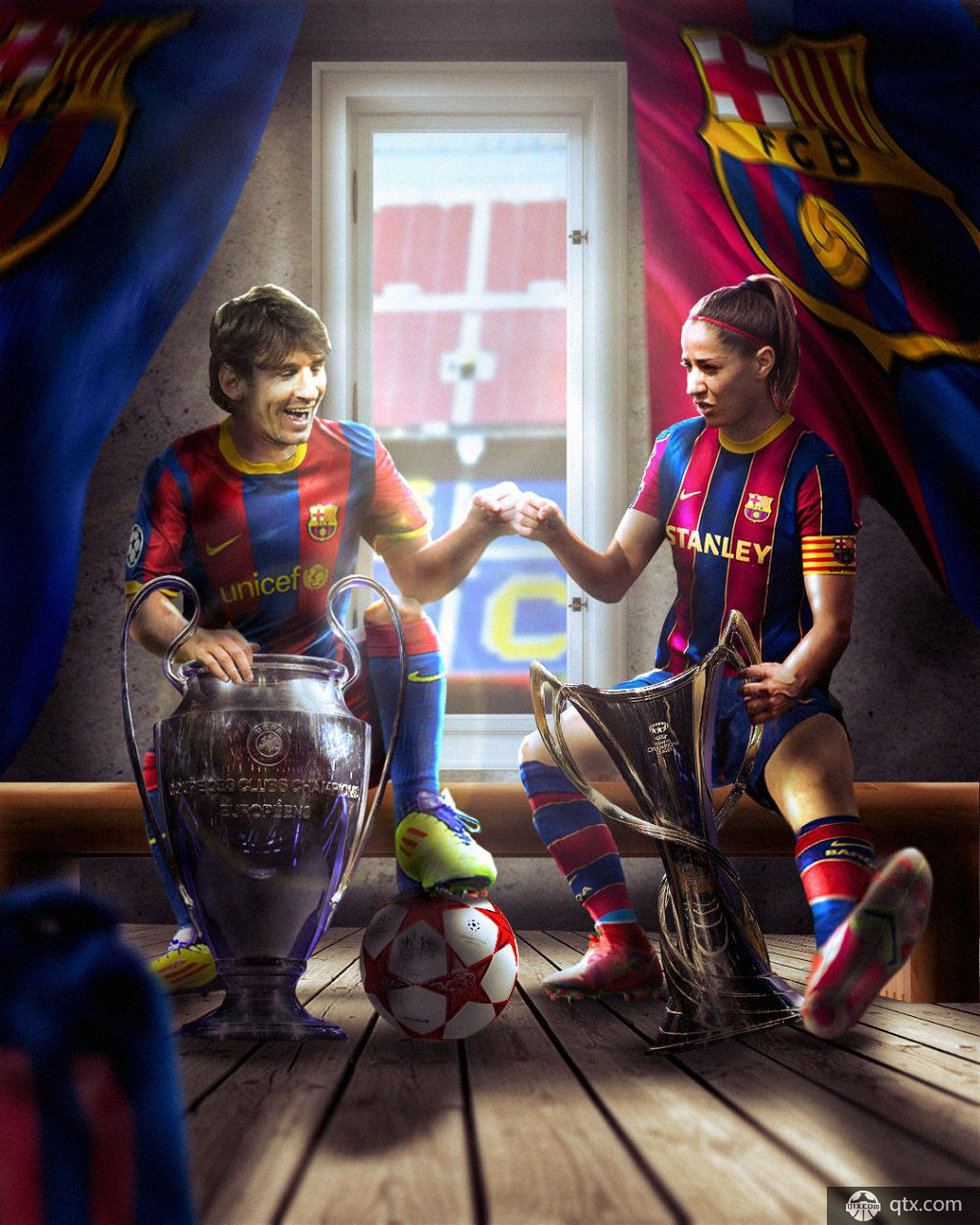 巴萨成历史首家男女足皆夺欧冠的俱乐部