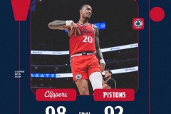 坎宁安缺阵活塞主场92-98不敌快船 伦纳德26+8 哈登19+7+7