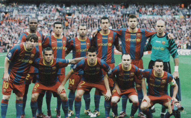 巴萨梦三队员们