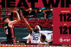 热火121-112力克森林狼 巴特勒25+8+6热火3人得分上20