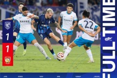 中超武汉三镇1-1青岛西海岸 图多列破门 段刘愚扳平