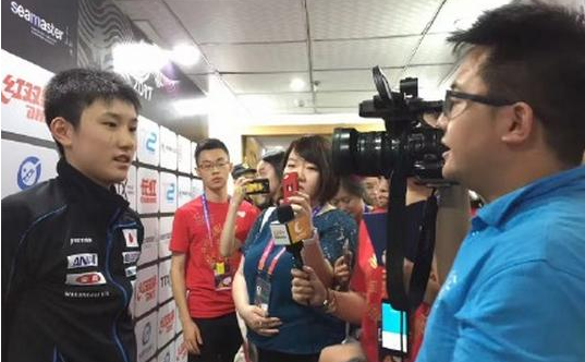 张本智和接受采访