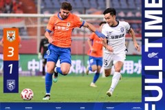 中超山东泰山3-1武汉三镇 泽卡梅开二度刘彬彬补射建功