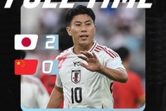 东亚杯日本队2-0国足 细谷真大破门 张玉宁失单刀