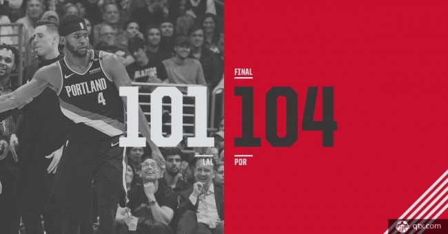 开拓者险胜湖人