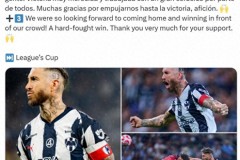 39岁拉莫斯社媒庆祝取胜 代表蒙特雷首发