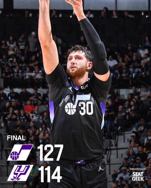 爵士客场爆冷胜马刺