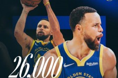 库里达成26000分里程碑 成为历史第22人