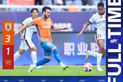 中超山东泰山3-1逆转上海海港 卡扎双响建功 刘洋破门