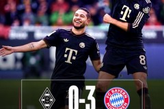 德甲门兴格拉德巴赫0-3拜仁 格雷罗传射建功 基米希、卡尔破门