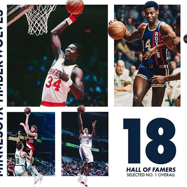 森林狼官方晒图回顾状元签历史